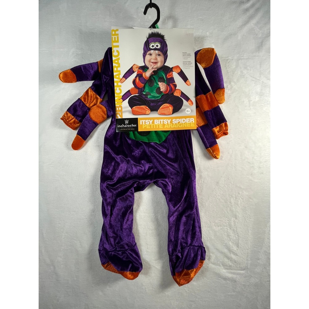 InCharacter Itsy Bitsy Spider Baby Costume Purple Orange 12-18 Months CK16010